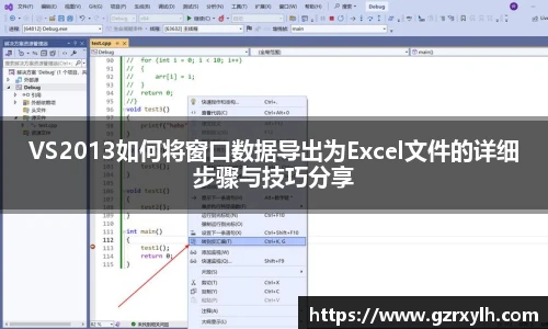 VS2013如何将窗口数据导出为Excel文件的详细步骤与技巧分享